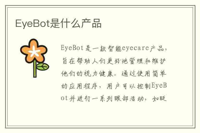 EyeBot是什么产品